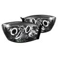 Lighting - Headlight Housings - Spyder - Spyder Chrome/Smoke CCFL Halo Projector LED Headlights | 2006-2009 Dodge Ram