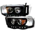 Lighting - Headlight Housings - Spyder - Spyder Black Halo Projector LED Headlights | 2002-2005 Dodge Ram