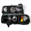 Spyder Black CCFL Halo Projector LED Headlights | 1994-2002 Dodge Ram