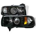 Lighting - Headlight Housings - Spyder - Spyder Black Halo Projector LED Headlights | 1994-2002 Dodge Ram