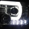 Spyder Chrome U-Bar Projector LED Headlights | 2014-2015 GMC Sierra w/o LED DRL | Dale's Super Store