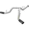 Exhaust Systems - DPF Back Exhaust Systems - aFe Power - aFe Power Atlas 4" Aluminized DPF-Back w/Black Tips | 2017-2018 Ford Powerstroke 6.7L