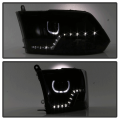Spyder Black Smoke Halo Projector Headlights w/LED DRL | 2009-2014 Dodge Ram | Dale's Super Store
