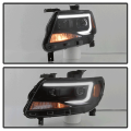 Spyder Black Smoke U-Bar Projector Headlights w/LED Turn Signal | 2015-2018 Chevy Colorado | Dale's Super Store