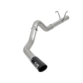 aFe Power Large Bore-HD 4" Stainless DPF-Back w/Black Tip | 2007.5-2012 Dodge Cummins 6.7L