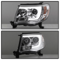 Spyder Chrome LED DRL Bar Projector Headlights | 2005-2011 Toyota Tacoma | Dale's Super Store