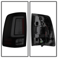 Spyder Black/Smoke Fiber Optic LED Tail Lights | 2013-2018 Dodge Ram w/Factory LED | Dale's Super Store