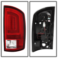 Spyder Red/Clear Fiber Optic LED Tail Lights | 2007-2009 Dodge Ram | Dale's Super Store
