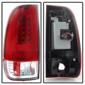 Spyder Red/Clear Fiber Optic LED Tail Lights | 1999-2007 Ford Super Duty | Dale's Super Store