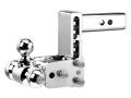 B&W Hitches - B&W Trailer Hitches Chrome Tow & Stow 6"Model 3" Drop 3.5" Rise Tri-Ball | TS10047C | Universal Fitment - Image 1