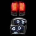 Dodge Ram 1500 Lighting Products - Dodge Ram 1500 Lighting Packages - RECON - 2007-2008 1500 Dodge Ram 2007-2009 2500/3500 (COMBO) Smoked LED Tail Lights w/ Projector Headlights