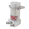 Suspension & Steering Boxes - Power Steering Pumps - Performance Steering Components (PSC) - PSC Pro Touring Brushed Aluminum Hydroboost Remote Reservoir Kit 2X #6AN Return #10AN Feed | SR146H-6-10-SB | Multi Vehicle Fitment