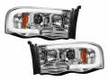 RECON Projector Headlights w/LED Halos & DRLs (Clear/Chrome) | 02-05 Ram 1500 / 03-05 Ram 2500/3500 | Dales Super Store