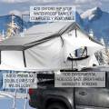 Overland Vehicle Systems - Overland Vehicle Systems Nomadic 3 Arctic Extended Roof Top Tent (White Base w/ Dark Gray Rain Fly & Black Cover) | 18039926 | Universal Fitment - Image 2