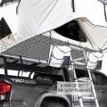 Overland Vehicle Systems - Overland Vehicle Systems Nomadic 3 Arctic Extended Roof Top Tent (White Base w/ Dark Gray Rain Fly & Black Cover) | 18039926 | Universal Fitment - Image 4