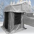 Overland Vehicle Systems - Overland Vehicle Systems Nomadic 3 Arctic Extended Roof Top Tent w/ Annex (White Base w/ Gray) | 18031926 | Universal Fitment - Image 4