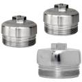 Air, Fuel & Oil Filters - Filter Accessories - Beans Diesel  - Beans Diesel Billet Fuel & Oil Filter Cap Set | BD220023 | 2008-2010 Ford Powerstroke 6.4L