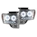 2004-2008 Ford F150 - Ford F-150 Lighting Products - RECON - Recon 264190CLCC | CLEAR Projector Headlights w/ CCFL Halos For Ford F150 / Raptor 09-13