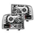 Ford SuperDuty F250-F550 - 2017+ Ford SuperDuty F250-F550 - RECON - Recon 264192CL - CLEAR Projector Headlights Ford Superduty & Excursion 99-04 w LED Halos & DRLs