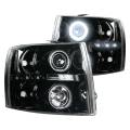 External Lighting - Headlights - RECON - Recon 264195BKCC | Smoked Projector Headlights w/ CCFL Halos - For Chevrolet Silverado 07-13