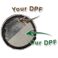 Our Detroit DD13 / DD15 DPF | A0024908392, A0074908214  DPF Vs Clogged