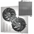 NEW Ford 6.0 Powerstroke Ultra-Cool Dual Electric Fans & Aluminum Radiator (1,2,3,4 Rows) | 2003-2007 Ford Powerstroke 6.0L