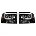 RECON - Recon Ford Projector Headlights w/ OLED Halos & DRL Smoked/Black | 264193BK | 2005-2007 Ford Superduty F250-F550 - Image 2