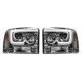 RECON - Recon Ford Projector Headlights w/ LED Halos & DRLs Clear/Chrome | 264193CL | 2005-2007 Ford Superduty F250-F550 - Image 2