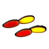 Recon GM Dually Fender Lights Amber/Red LED's Smoked Lens Black Housing | 264133BK | 1999-2013 GMC Sierra / Silverado (2)