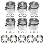 MAHLE 05-08 Ram 5.9 Cummins Piston w/ Rings (Set of 6) | 224-3673WR, 224-3673 | 2005-2008 Dodge Ram Cummins 5.9L