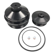 NEW Ford 6.0 Powerstroke Billet Aluminum Fuel Filter & Engine Oil Cap Set | 3C3Z6766CA | 2003-2010 Ford Powerstroke 6.0L