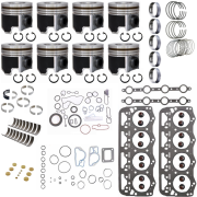 NEW International 7.3 T444E Engine Overhaul Kit | Pistons + Bearings + Gaskets | 1994-2003 International T444E 7.3L