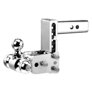 B&W Trailer Hitches Chrome Tow & Stow 10" Model 7" Drop 7.5" Rise Tri-Ball | TS10049C