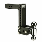 B&W Trailer Hitches Class 4 8-1/2" Drop / 9" Rise Black Dual Ball Mount for 2-1/2" Receivers (Black) | TS20043B | Universal Fitment