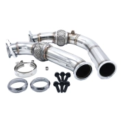 DieselSite 6.5 GM Bellowed Stainless Crossover Pipe | 1992-2000 GM 6.5L (2)