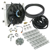 BD Diesel Ford/GM Transmission Cooler Kit w/ Fan | 1030606-3/8 | Ford 1999-2003 4R100 & Chevy 1999-2000 4L80E