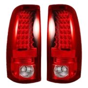 Recon GMC/Chevy LED Tail Lights W/ Red Lens | 264173RD | 1999-2007 Silverado & Sierra