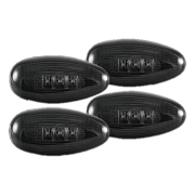 Recon GM Dually Fender Lights Amber/Red LED's Smoked Lens Black Housing | 264133BK | 1999-2013 GMC Sierra / Silverado