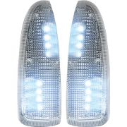 Recon Ford Side Mirror Light Clear Lens w/ White LEDs | 264120WHCL (2)