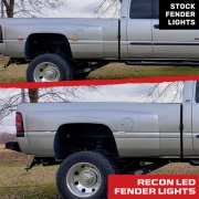 Recon Dodge Dually Fender Lights Amber LED's Smoked Lens Black Housing | 264130BK (3)