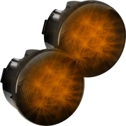 Recon Jeep Front Turn Signal Fender Light Smoked Lens Amber LED | 264134BK (2)