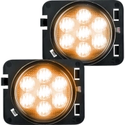 Recon Jeep Front Fender Light Amber LED Clear Lens | 264135CL (2)