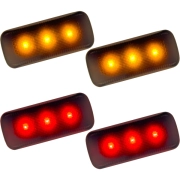 Recon Dodge Fender Lights Red/Amber LED's Smoked Lens Black Housing | 264137BK (2)