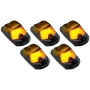 Recon LED Cab Roof Light Set w/ Amber LEDs (5-Piece Set) | 264342CLHPAM, 264342BKHPAM, 264342AMHPAM (6)