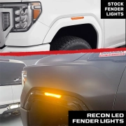 Recon GM Fender Lenses (w/ White or Amber LEDs & Smoked or Clear Lens) | 264230CL, 264230BK, 264230WHCL, 264230WHBK (6)