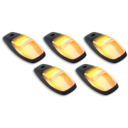 Recon LED Cab Roof Light Set w/ Amber LED & Multiple Lens Options (5-Piece Set) | 264345 
