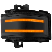 Recon Smoked Side Mirror Lenses w/ White LED Running Lights | 264245WHBK (3)