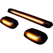Recon Cab Roof Lights Amber LED & Smoked Lens (3-Piece Set) | 264156BKHP (2)