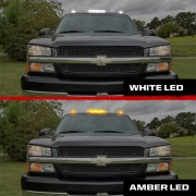 Recon Cab Roof Strobe White or Amber LED Lights Clear or Smoked Lens (3-Piece Set) | 264155CLS, 264155BKS (5)