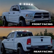 Recon Cab Roof Lights White LED's w/ Lens Options (5-Piece Set)  | 264146 (5)